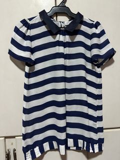 Pre-loved office or casual blouse shirt stripes