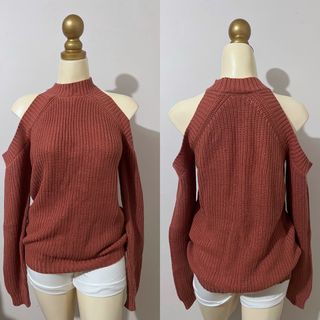 Forever21 Crochet Semi Off shoulder Longsleeve top