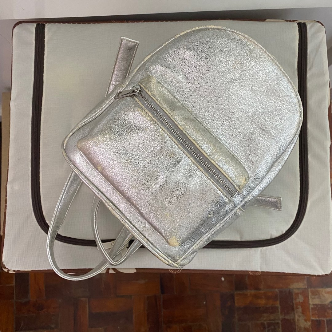 Forever 21 Silver Mini Backpack Women s Fashion Bags Wallets Backpacks on Carousell