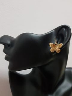 FROM ABROAD: Gold Butterfly Dangling Drop Earrings - A349