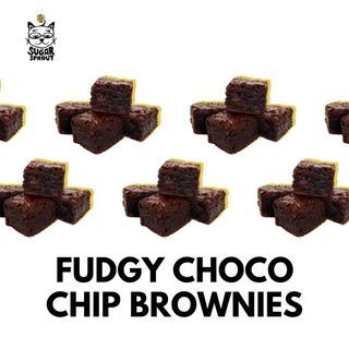 Fudgy Choco Chip Brownies