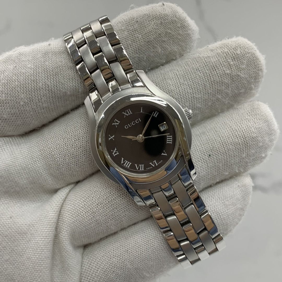 RESERVED GUCCI 5500L BLACK FACE WITH GUARANTEE AND LINKS QUARTZ WATCH ONLY LADIES WATCH 247017269