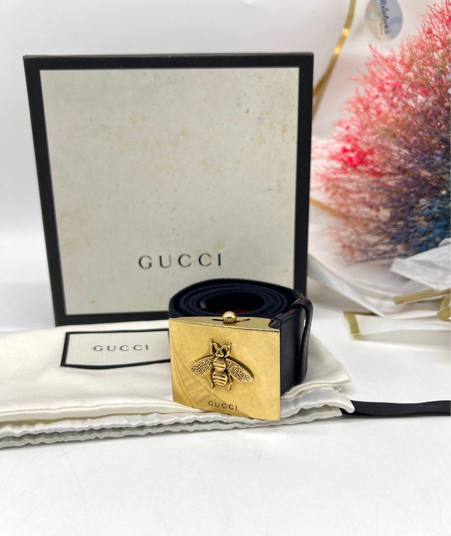 Gucci web bee belt shop