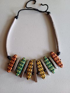 Handmade Fashion Choker with Wooden Colorful Pendant Designs ( high quality)