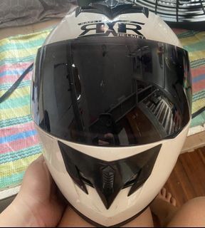 Helmet RxR Full Face Large 58-62 cm White and Black Color