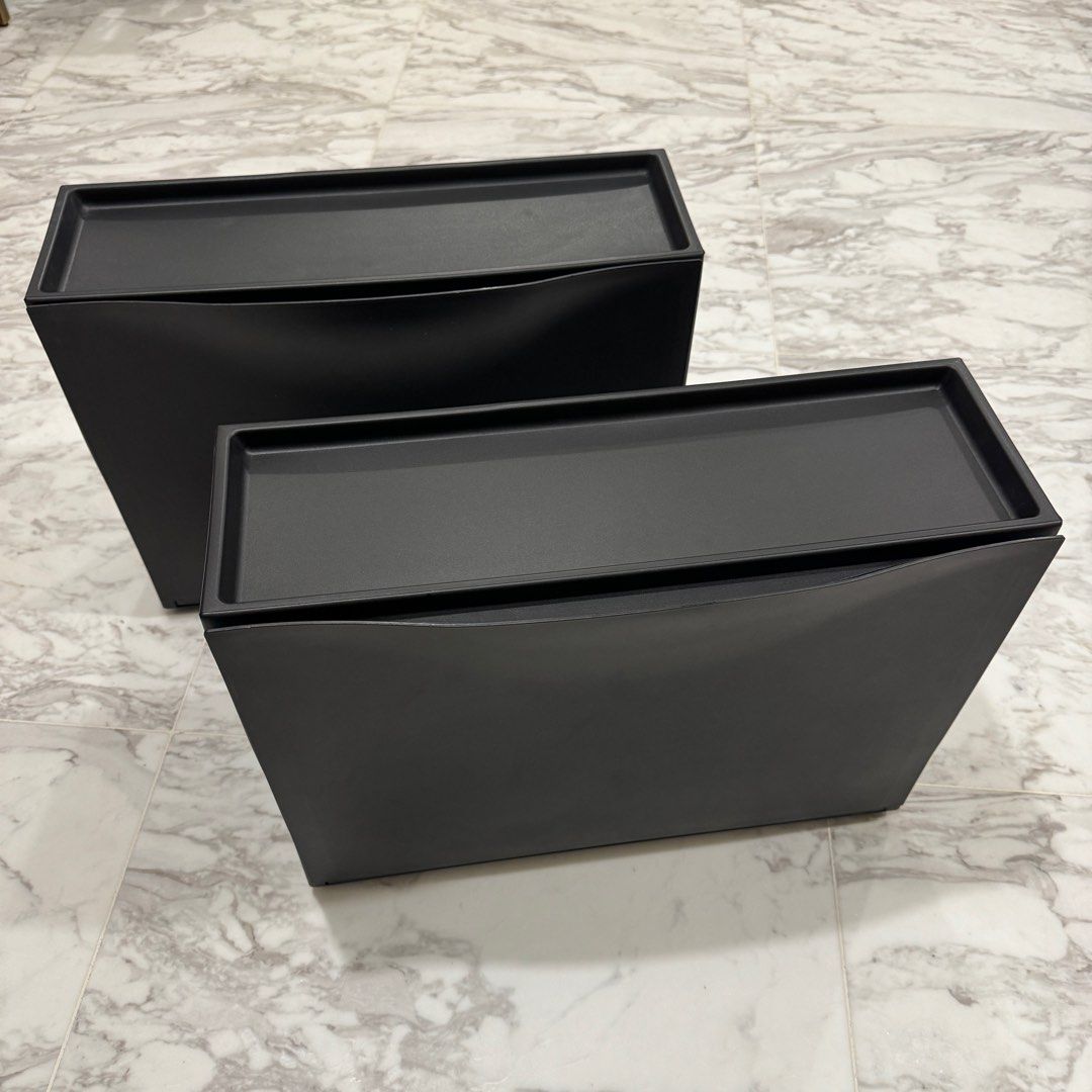 IKEA TRONES Shoe cabinet storage, black, 52x18x39 cm, Furniture