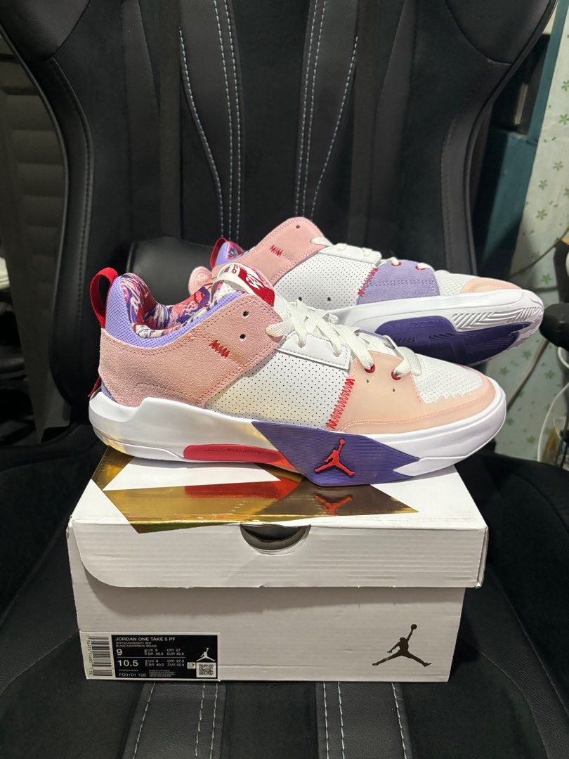 Jordan One Take 5 PF (Category: Sneakers) located in Makati City. Submitted by evrlg (Listing ID 1300459602, Image 2). Description: For sale only Jordan One Take 5 PF Brand new. Local Released Size 9us Selling it for Php 3,700 only (below srp!) Makati area or shipping.