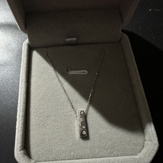 K18 Japan Gold 0.03ct Diamond Bar Necklace
