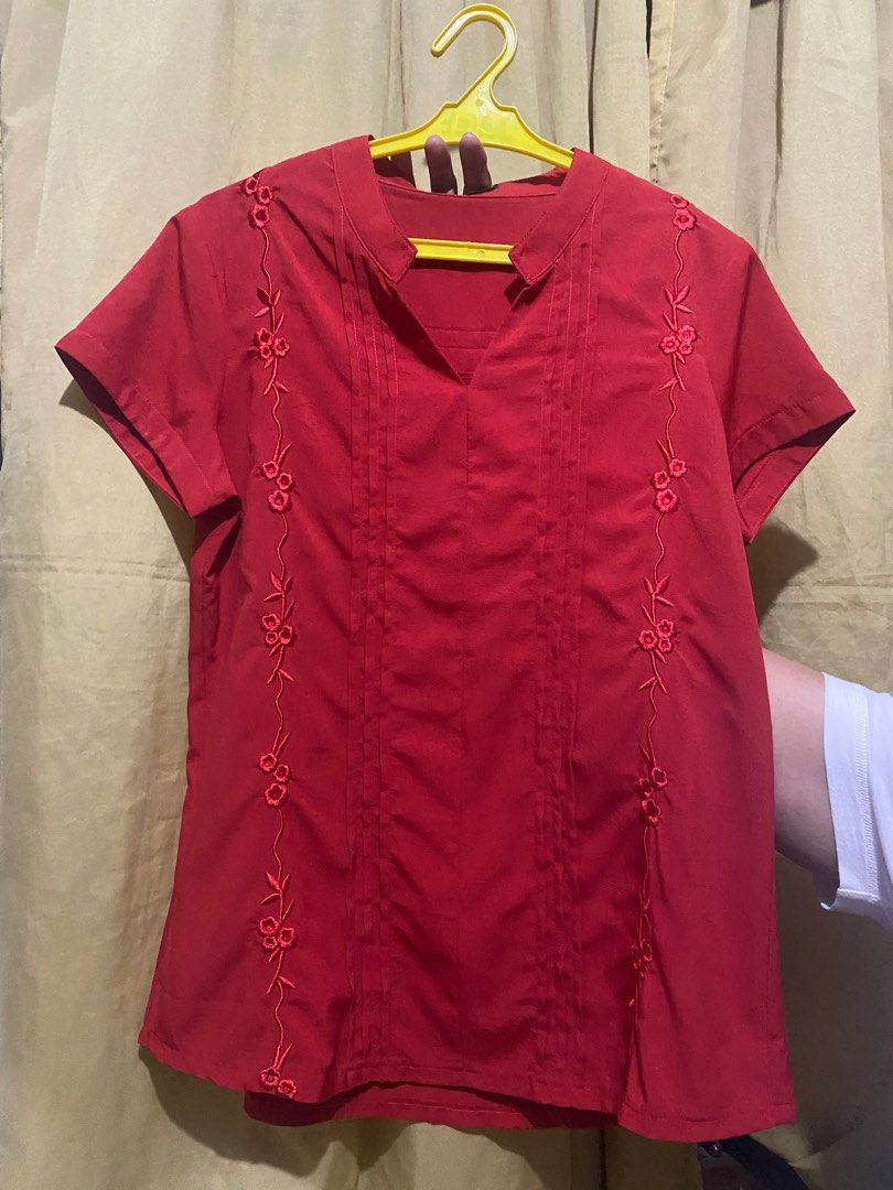Krizia Red Blouse (Category: Blouses) located in Manila. Submitted by cufflej (Listing ID 1300587596, Image 1). Description: .