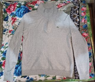 Lacoste Grey Quarter Zip Sweater/Sweatshirt