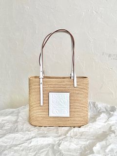 Loewe Square Raffia Basket Bag (Preorder)