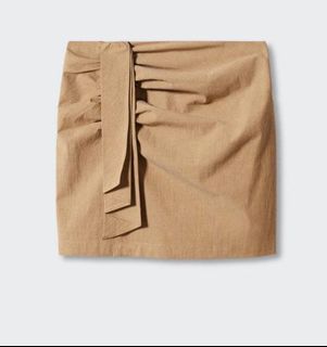 Mango Ruched Detail Skirt