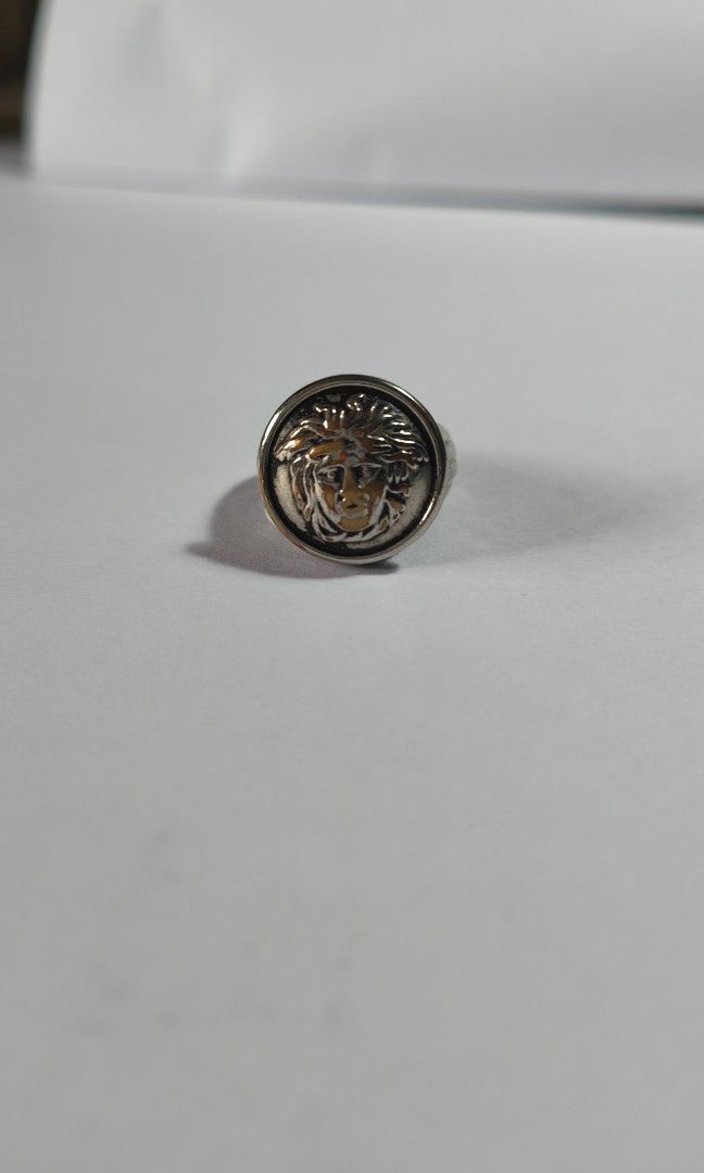 Versace medusa ring silver cheap
