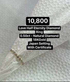 Love Half Eternity Diamond Ring - Natural Diamond with certificate