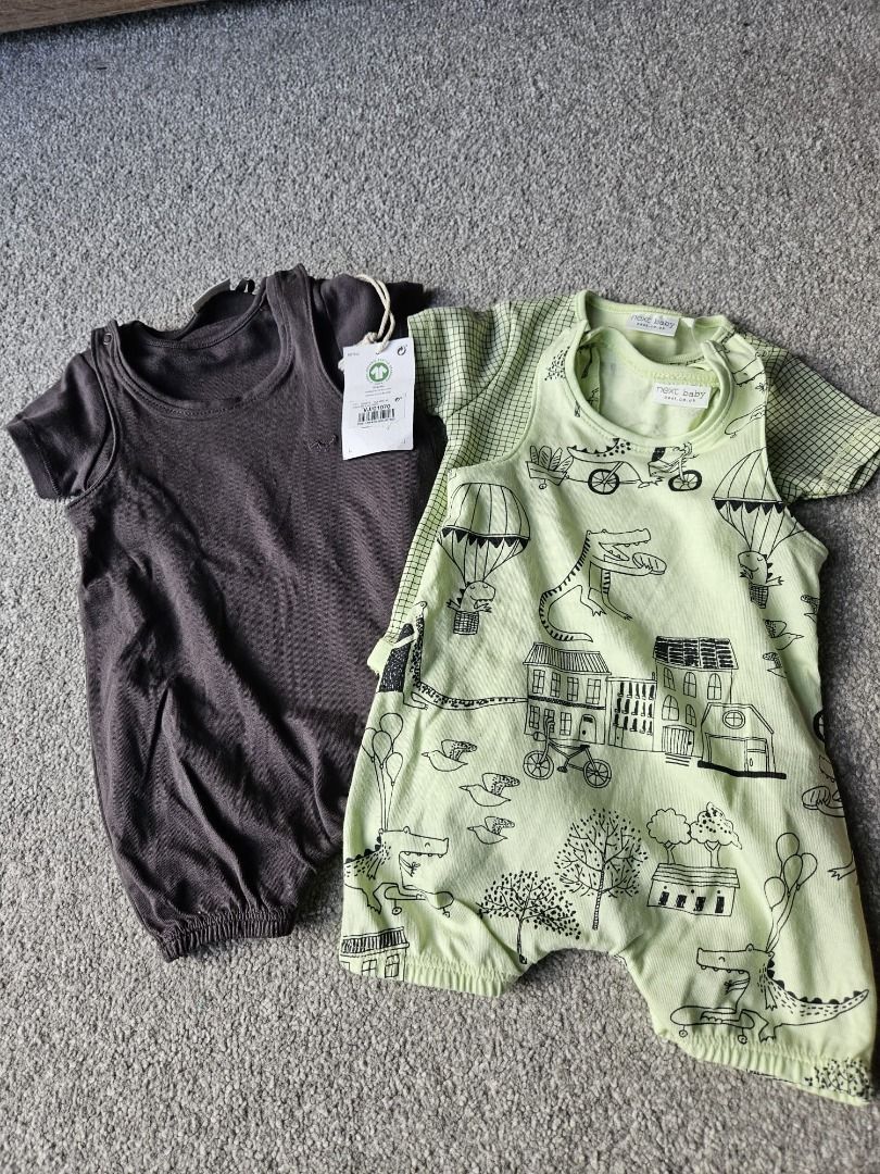 NEXT brand new 4x baby dungaree and bodysuits Babies Kids Babies Kids Fashion on Carousell