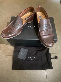 Paul Smith mens brown leather loafers shoes
