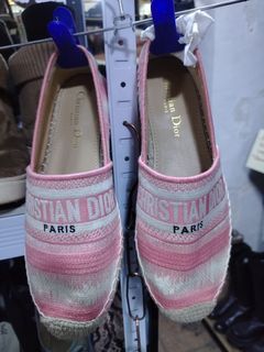 pink Christian Dior espadrille slip on  shoes
