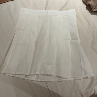 Pleated White Skirt