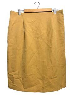 PLUS SIZE STRETCHY MIDI SKIRT MUSTARD COLOR