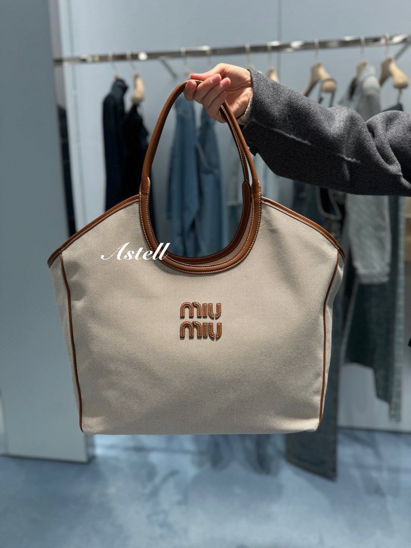 Miu miu canvas bag sale