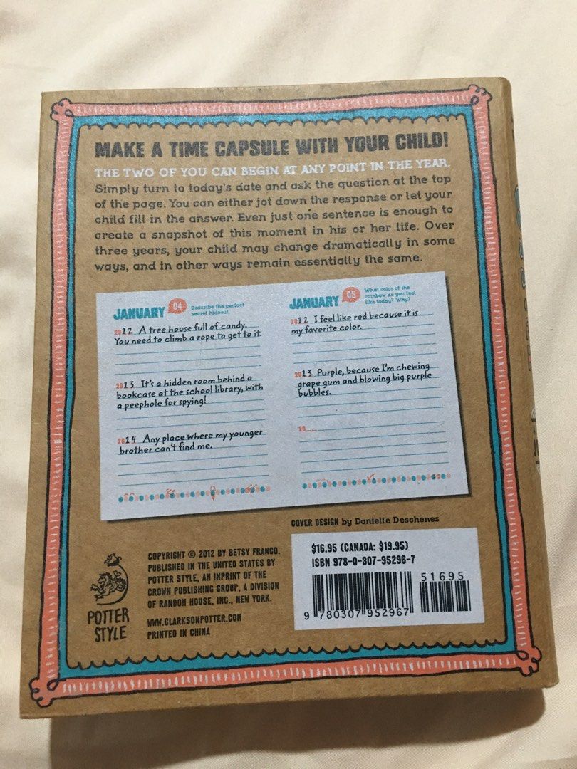 Q&A A Day For kids - A Three Year Journal (Category: Children's Books) located in Cavite. Submitted by hellomiming (Listing ID 1300516591, Image 3). Description: Never used - Q&A A Day For kids - A Three Year Journal ▪️Never used. Just stored only. ✅LAST PRICE POSTED. FIRM ON PRICE POSTED! Please do not offer or ask for lower prices anymore. Transactions via Sh0pe3 only (Courier:J&T Express) 📍Shipping from Dasmariñas, Cavite ❌Strictly No Meet up