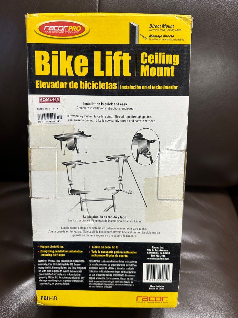 Racor pro Bike Lift Ceiling mount