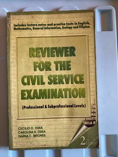 Reviewer for and the Civil Service Examination 2nd ed