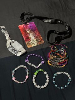 Taylor Swift The Eras Tour VIP Lanyard, VIP Laminate, LED Wristband, Friendship Bracelets