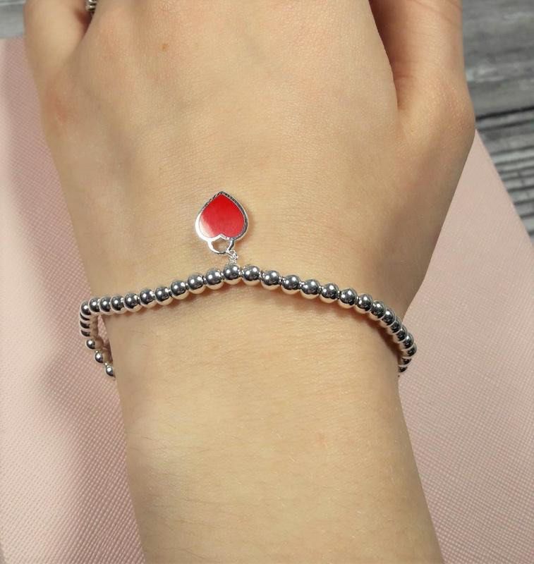 Tiffany and co red heart bracelet hot sale