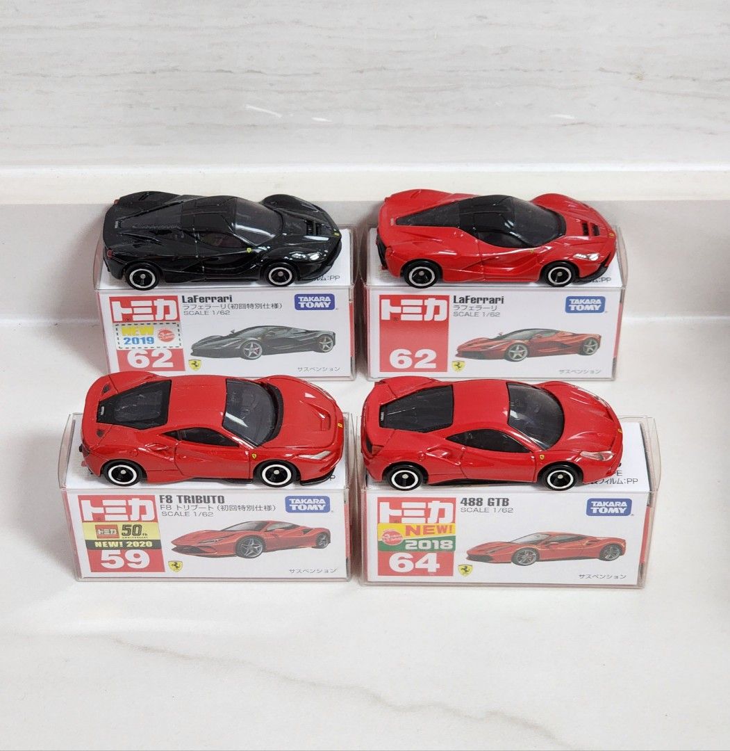 優待価格トミカ No.64 488 フェラーリ GTB 初回特別仕様 & 通常版 20台セット 乗用車