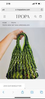 Tropa | Mini Net Bag in Green/Black