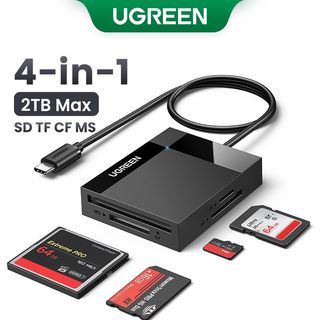 UGREEN SD Card Reader 4 in 1 Multi USB 3.0 Micro SD Memory Card Adapter for External Camera Photo SD SDXC SDHC TF MicroSD Micro SDXC Micro SDHC MS CF Compact Flash UHS-I Cards