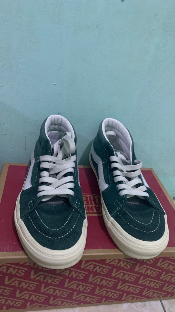 VANS SK8 MIDNIGHT GREEN Fesyen Wanita Sepatu di Carousell