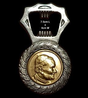 Vintage Pope John Paul II Coin Bottle Opener