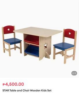 Wooden Table and Chair Kids Set