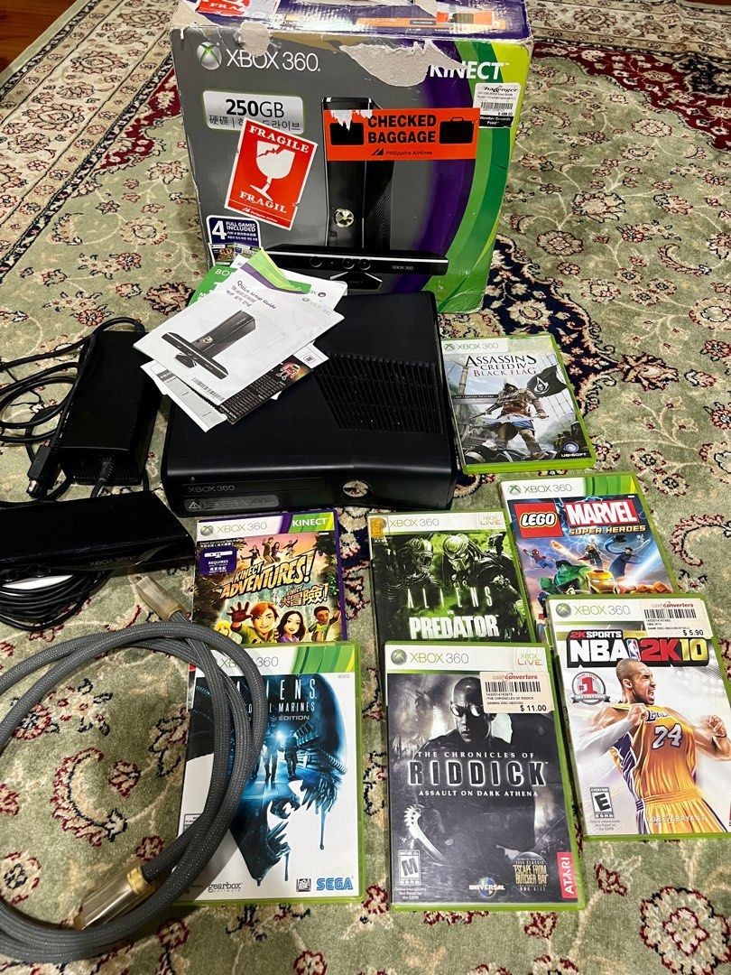 XBOX360 slim set with Kinect free cd games, Video Gaming, Video Game  Consoles, Xbox on Carousell