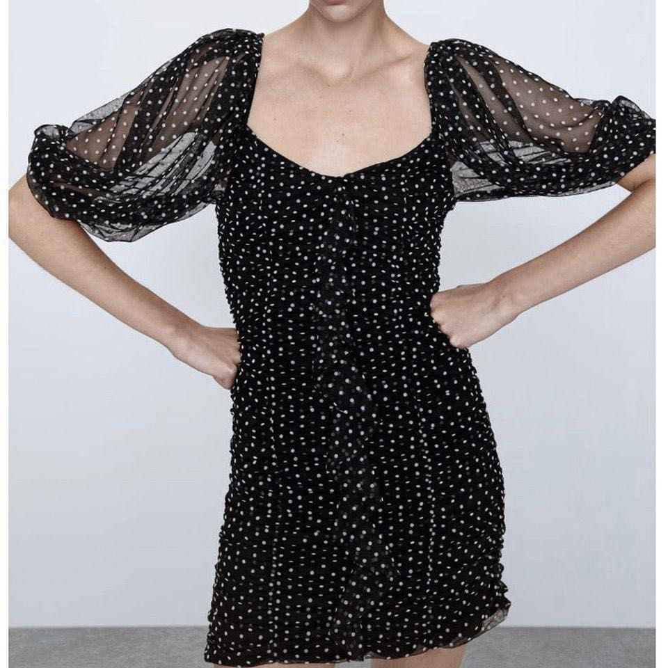 Zara polka dot tulle mini dress with ruffle XS, Women's Fashion, Dresses &  Sets, Dresses on Carousell