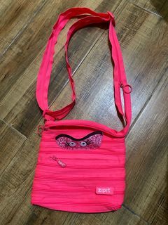 Zip-it Pink All Zippers Small Crossbody Bag Purse