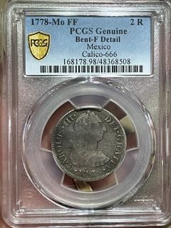 1778 Mo FF 2 REALES-CARLOS III MEXICO "PCGS GRADED COIN"