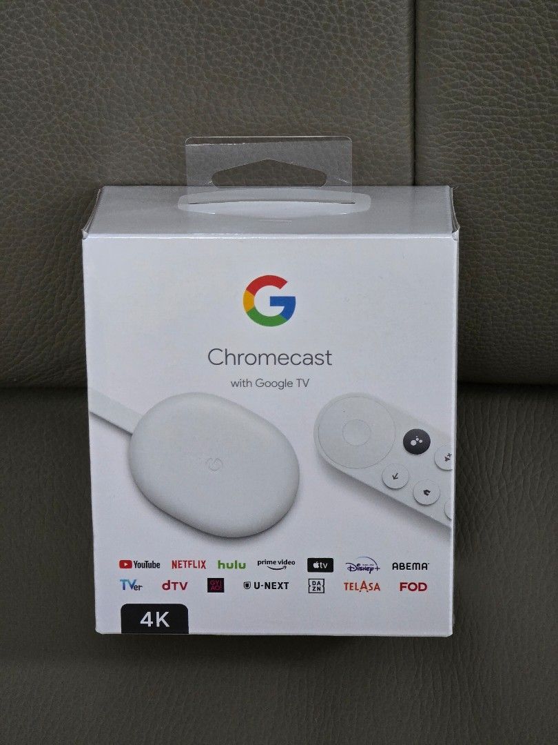 全新未開封Google Chromecast 4k 日版, 家庭電器, 電視& 其他娛樂, 串 