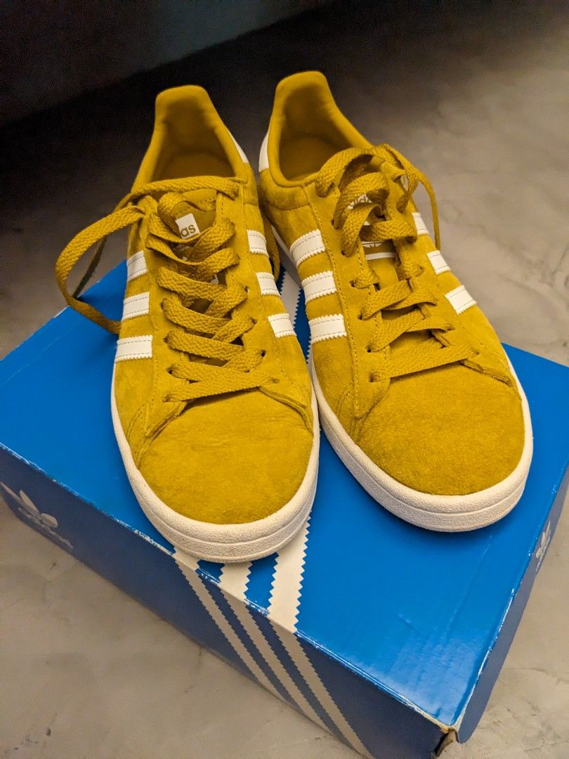 Adidas Campus mustard yellow sneakers Women s Fashion Footwear Sneakers on Carousell