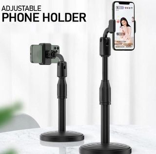 Adjustable Cellphone Desktop Phone Live Stand Phone Holder Phone Tripod ( Black )