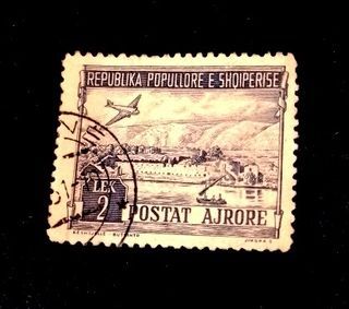 Albania 1950 - Airplane over Landscapes 1v. (used)