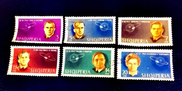 Albania 1963 - Cosmonauts of USSR 6v. (used) COMPLETE SERIES