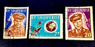 Albania 1963 - Group Flight of the Space Capsules "Vostok 3" and "Vostok 4" 3v. (used) COMPLETE SERIES