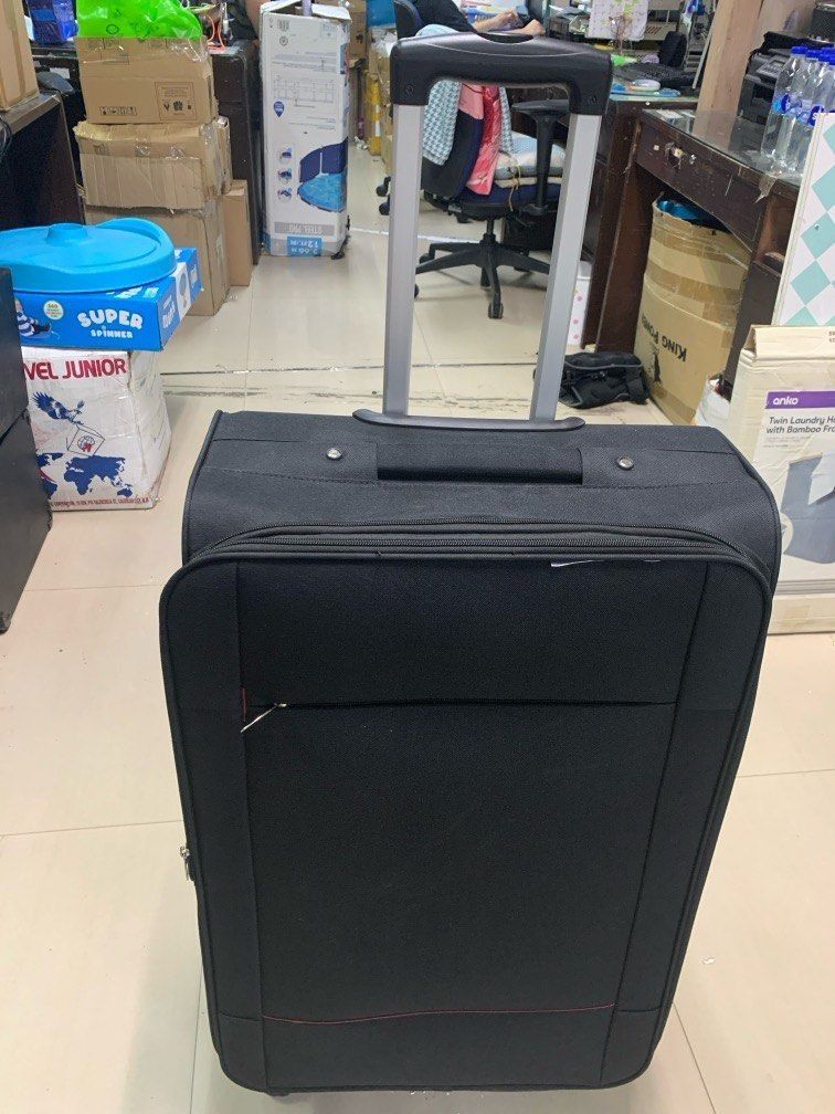 Anko Black Softcase Luggage Large (Category: Luggage) located in Pasay City. Submitted by enrico_appliances (Listing ID 1300691459, Image 3). Description: excellent condition size is H 29” x L 18” x W 10” (inches) issues on zipper .