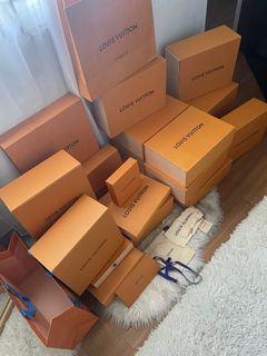 AUTHENTIC LOUIS VUITTON BOXES AND PAPER BAGS