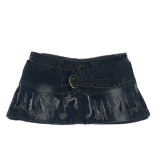 Belted denim micro skirt (helping tags) vintage|y2k|mcbling|paris hilton|pinterest|aesthetic|britney spears|miss sixty