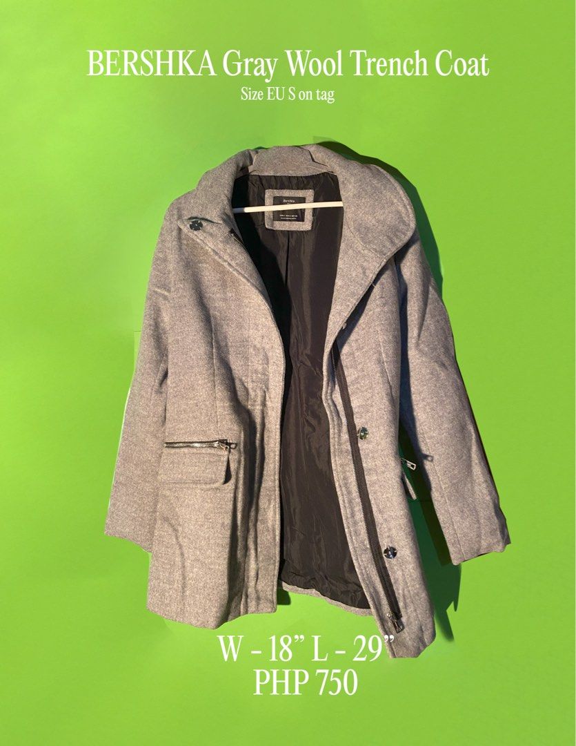 Bershka Trench Coat (Category: Coats, Jackets and Outerwear) located in Rizal. Submitted by declutterwithbongcha (Listing ID 1300693189, Image 1). Description: .