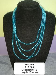 Blue Glass Beade Necklace